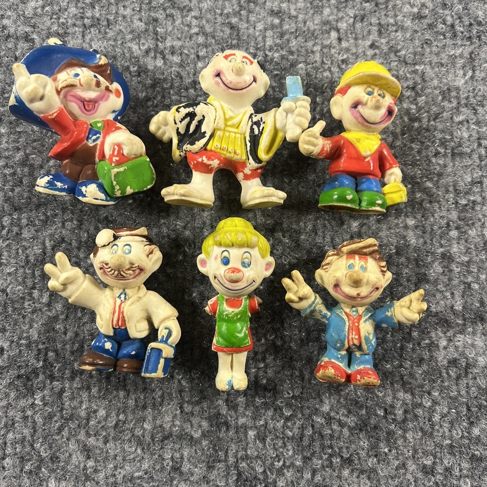 Vtg 1981 Mego Clown Around PVC Figures Lot of 6 🎪